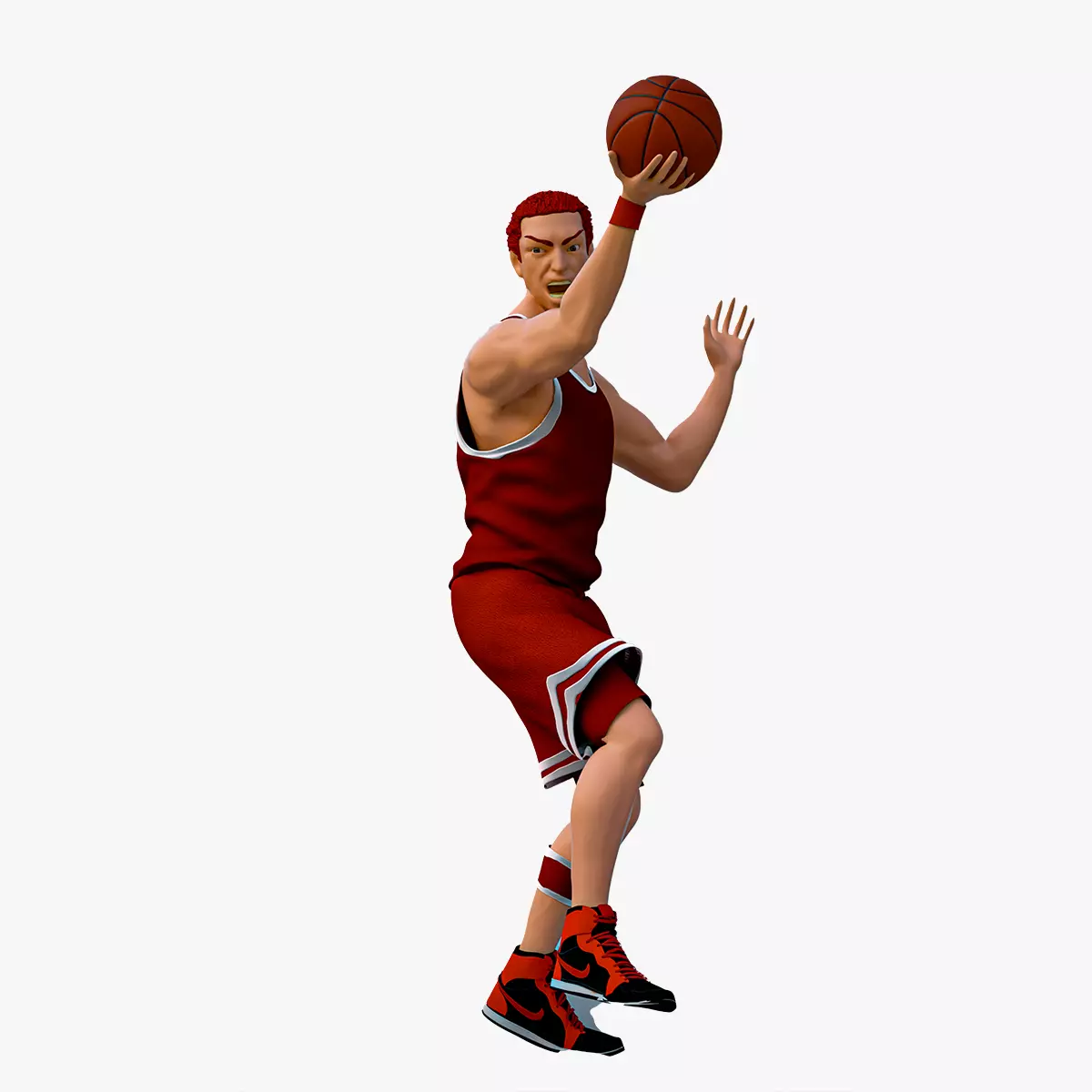 Stylized Basketball Player 3D Character Dynamic Pose 3D model