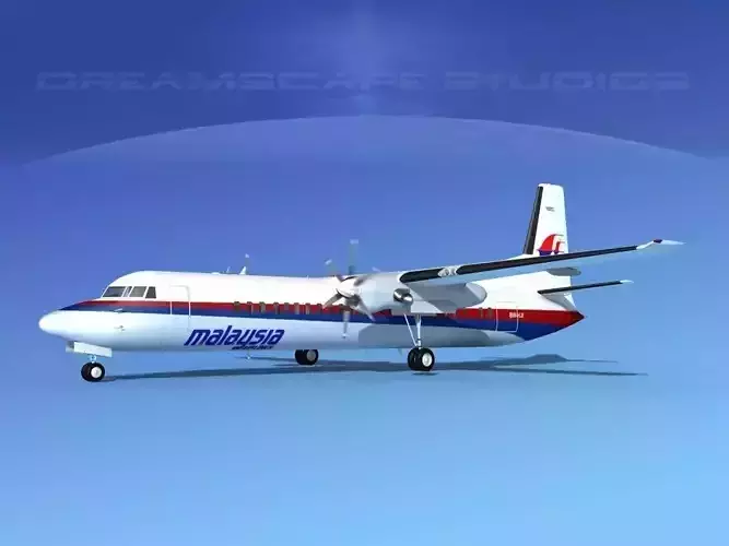 Fokker F-60 Malaysia 3D model