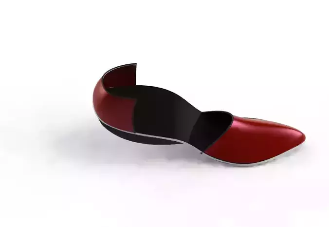 Convertible High Heel to Flat Shoe Modular Footwear Design 3D model