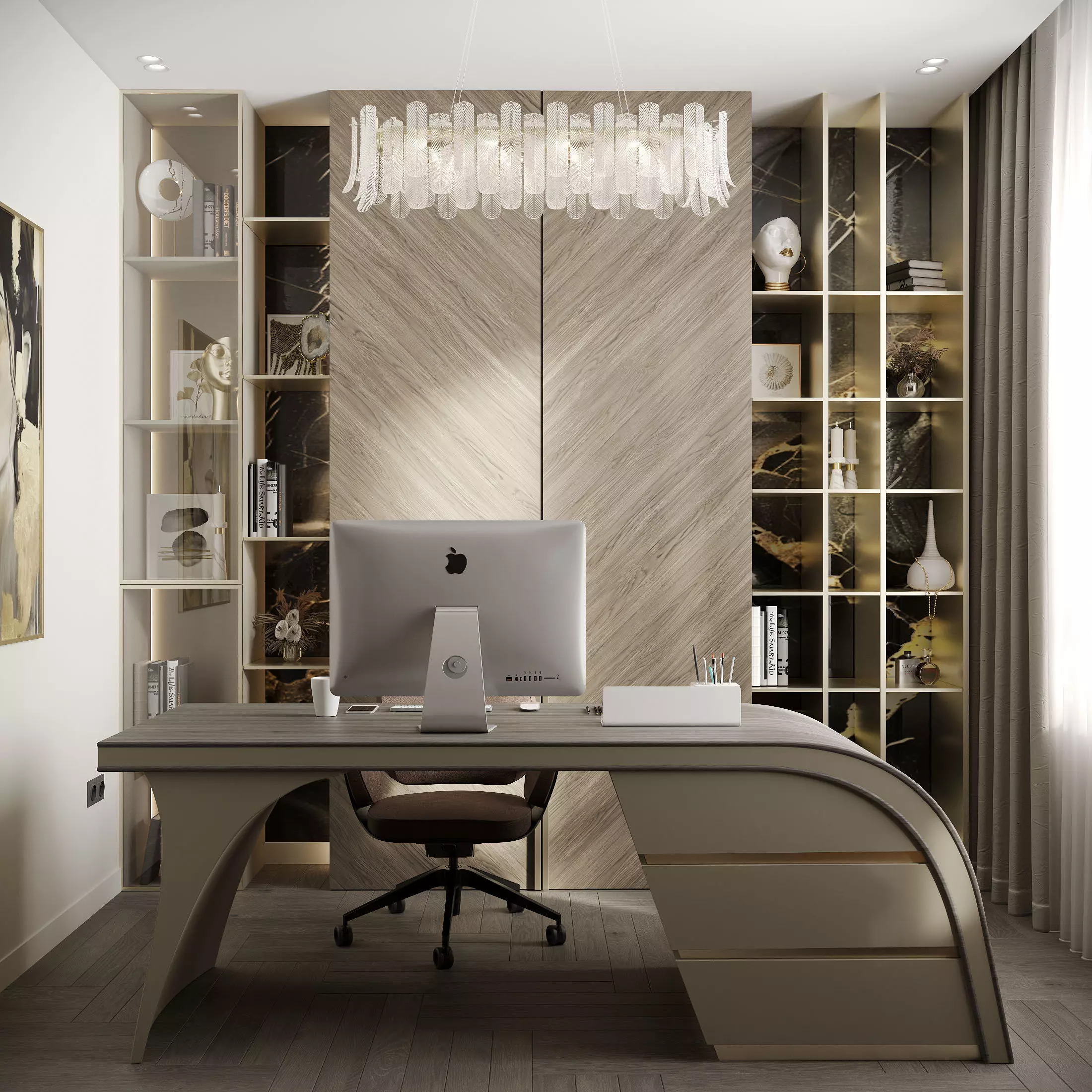 Luxury Modern Office Interior 3D Scene 3D model