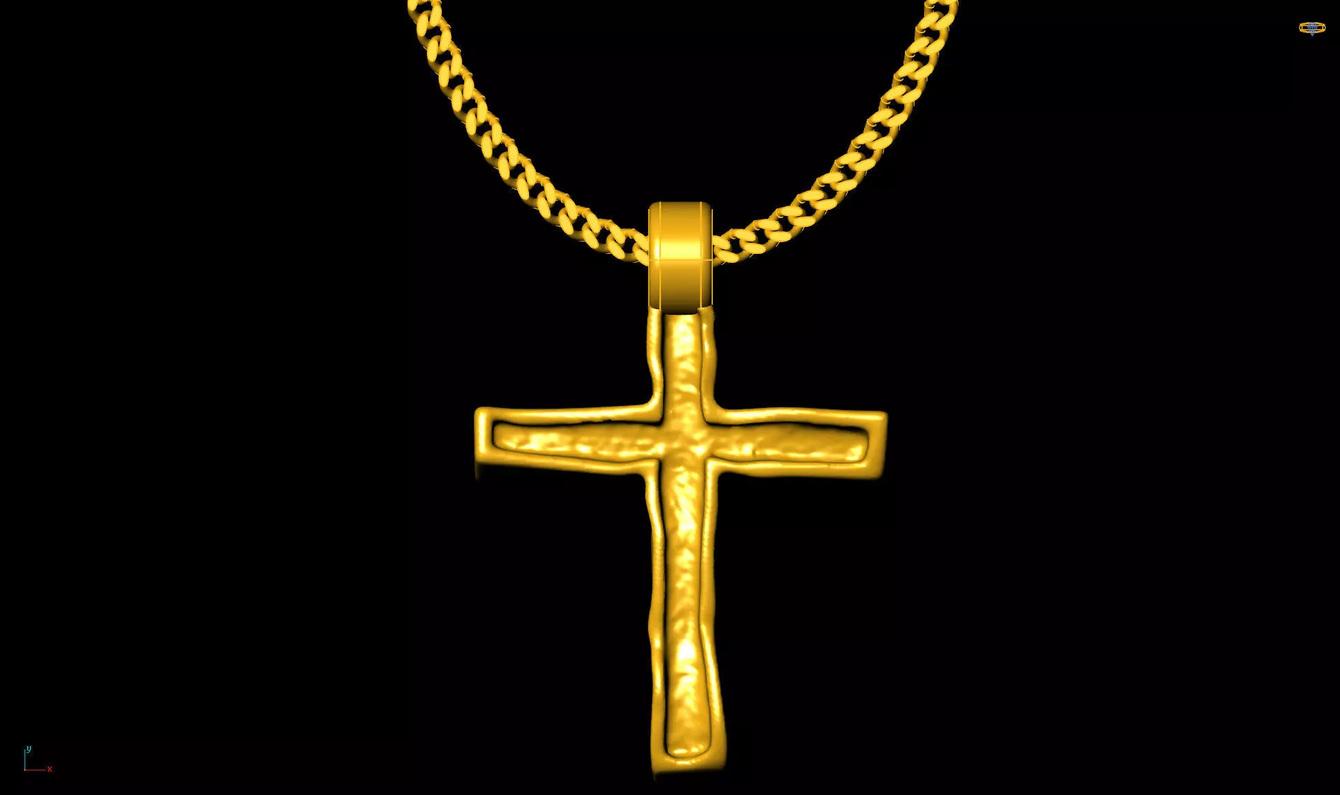 Aesthetic Cross pendant charms - one inch pendant 3D print model
