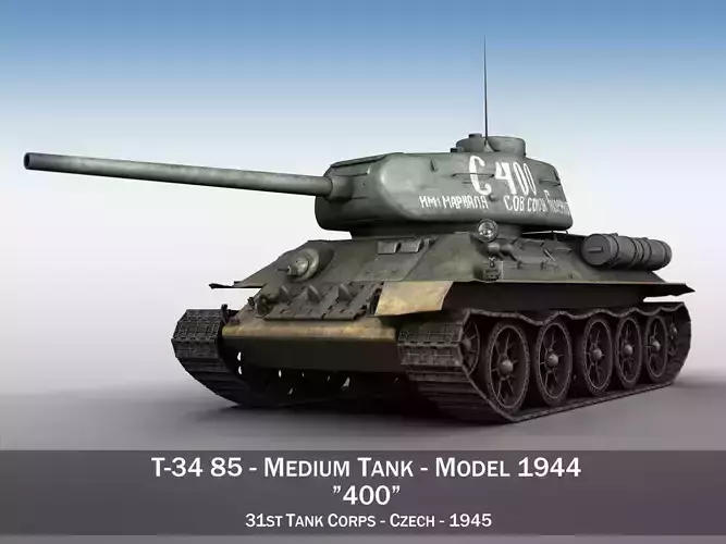 T-34 85 - Soviet medium tank - 400