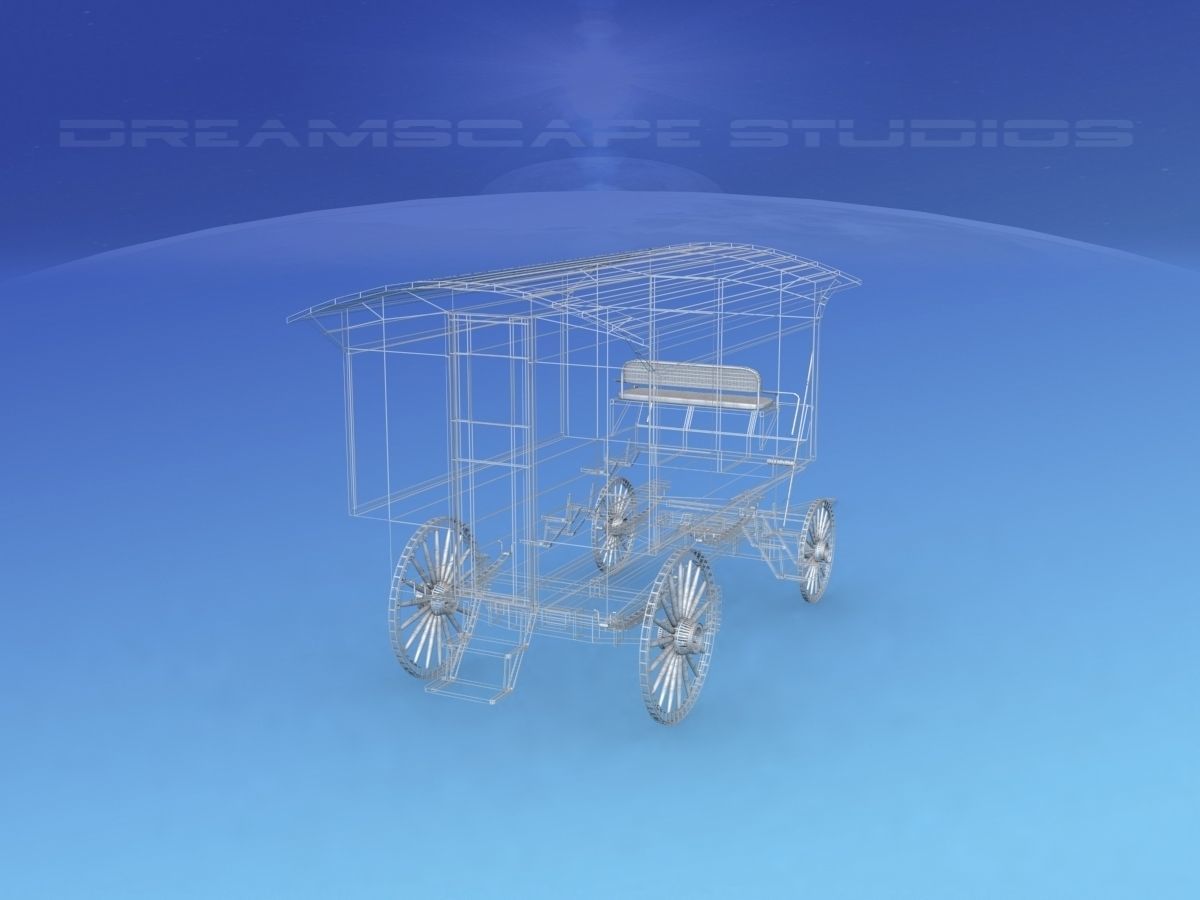 Medicine Wagon 1880s 3D model_12