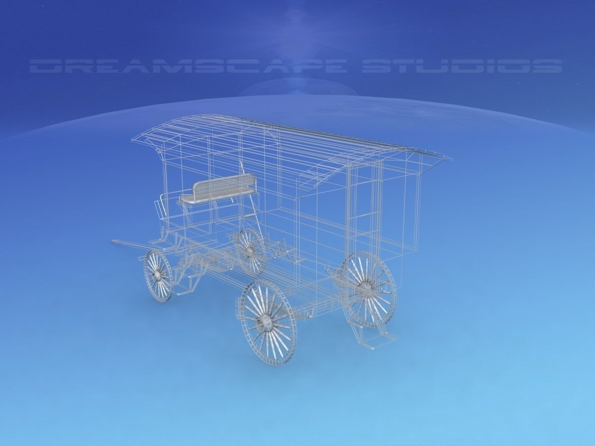 Medicine Wagon 1880s 3D model_16