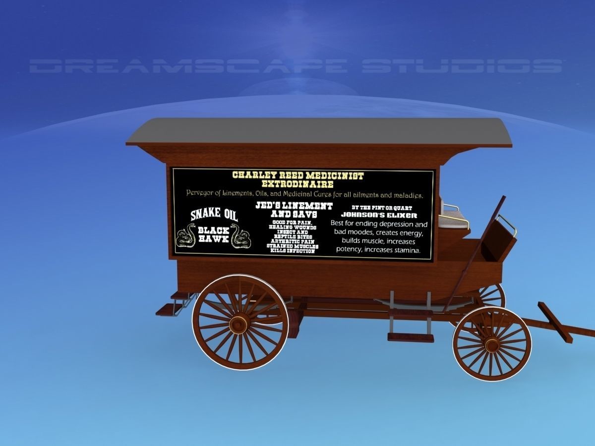 Medicine Wagon 1880s 3D model_3