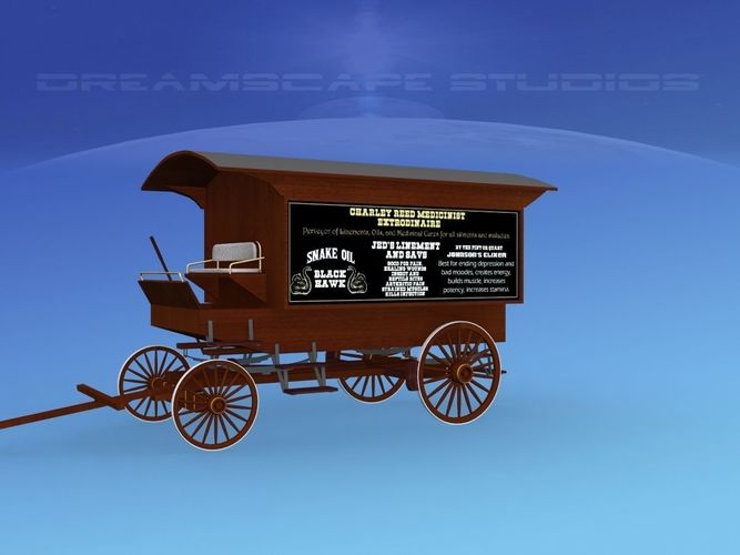 Medicine Wagon 1880s 3D model