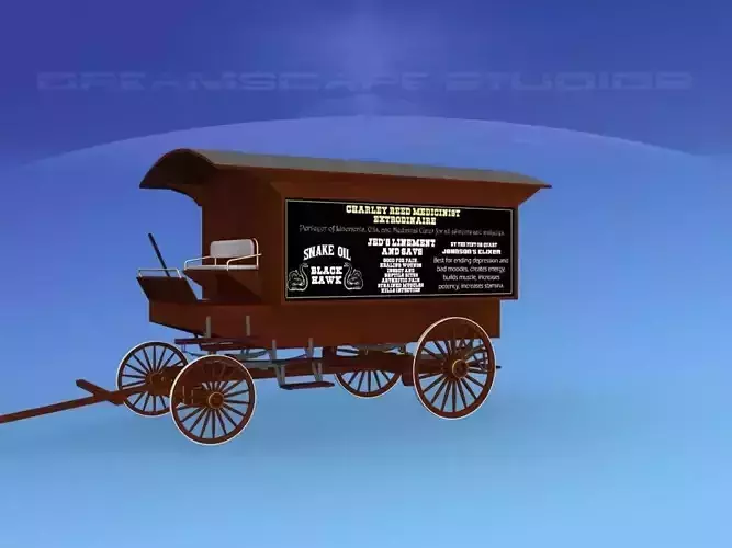Medicine Wagon 1880s 3D model