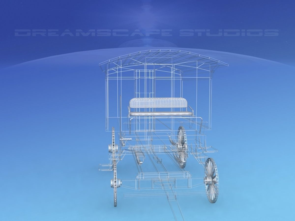 Medicine Wagon 1880s 3D model_14