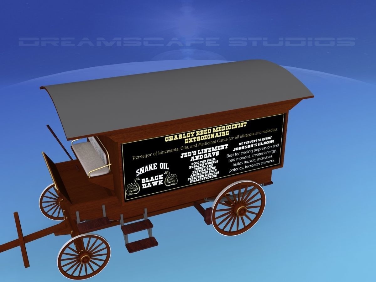 Medicine Wagon 1880s 3D model_9