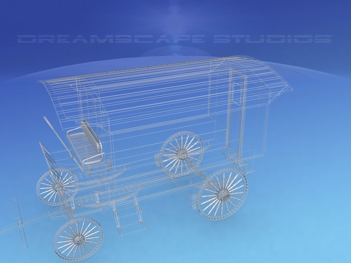 Medicine Wagon 1880s 3D model_15