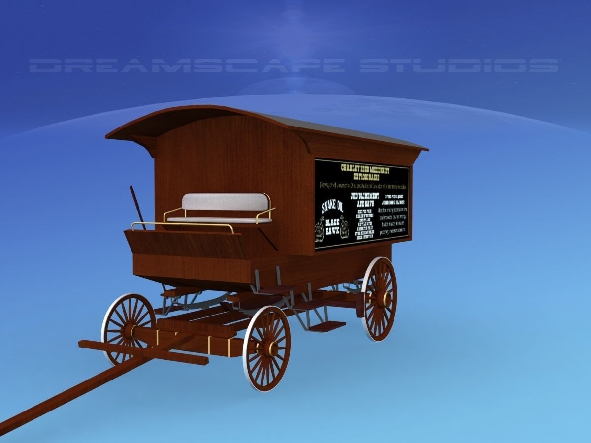 Medicine Wagon 1880s 3D model_1