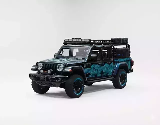 Cyber Grid Expedition Truck 3D Model