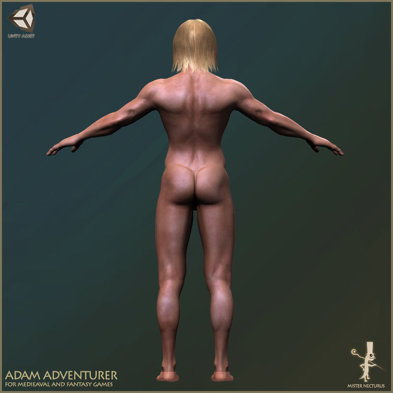 Adam Adventurer Light Version Low-poly 3D model_8