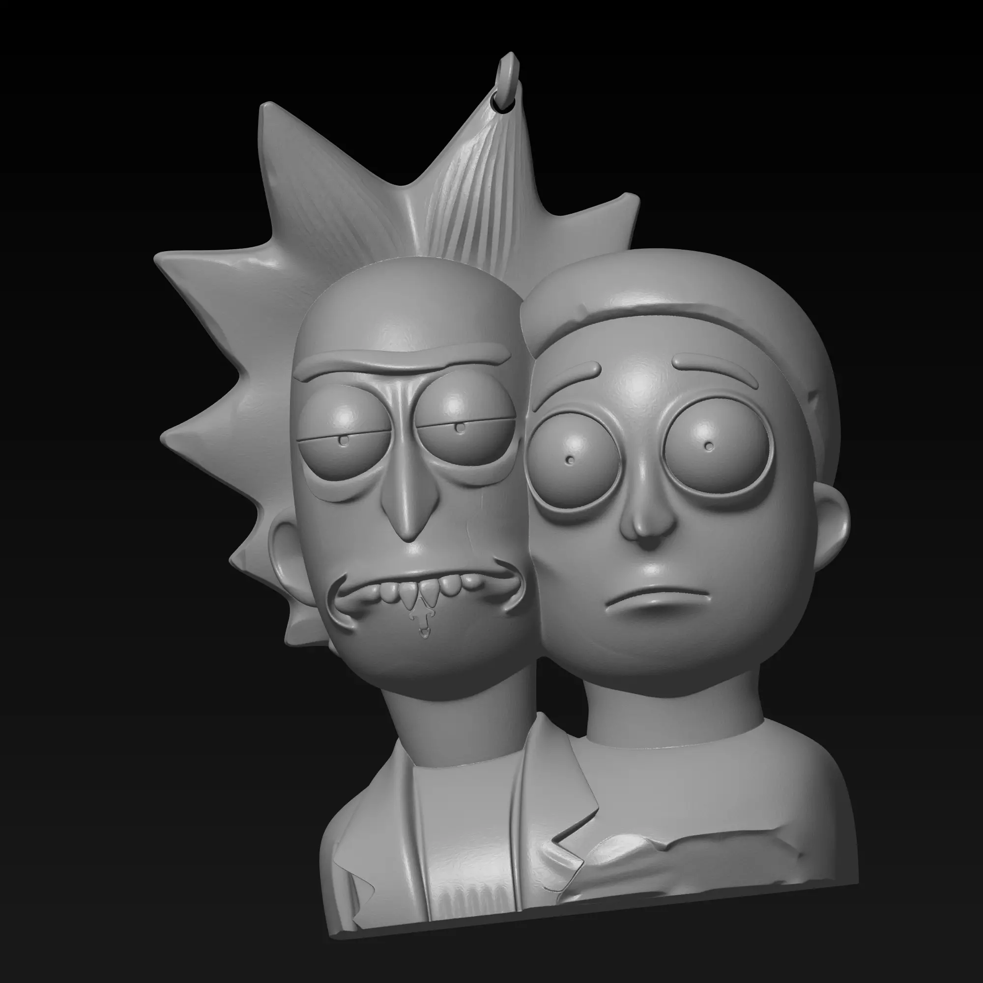rick and morty key chain 3D print model