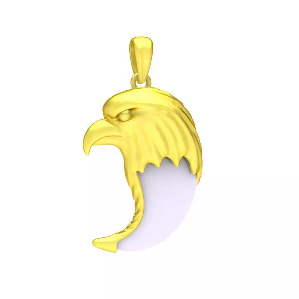 Eagle Head Pendant for Claw or Talisman Jewelry 104a 3D print model