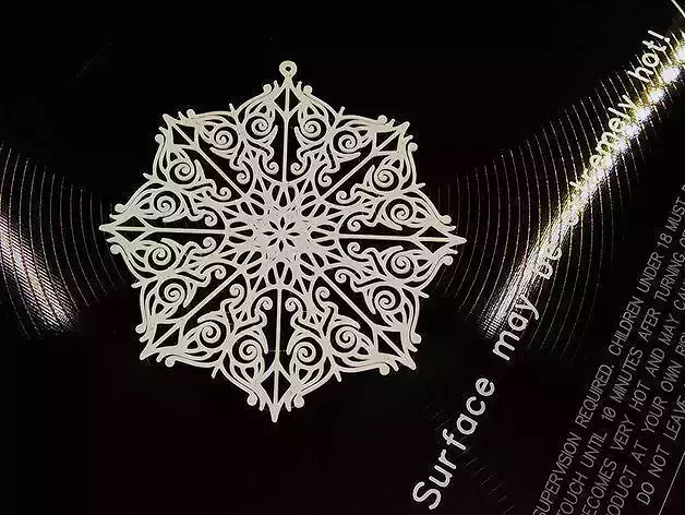 Snowflake cd cover 3D print model