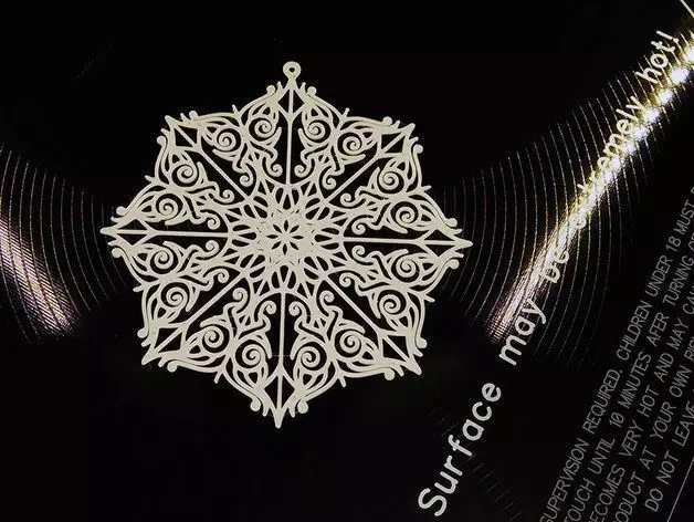 Snowflake cd cover 3D print model_0