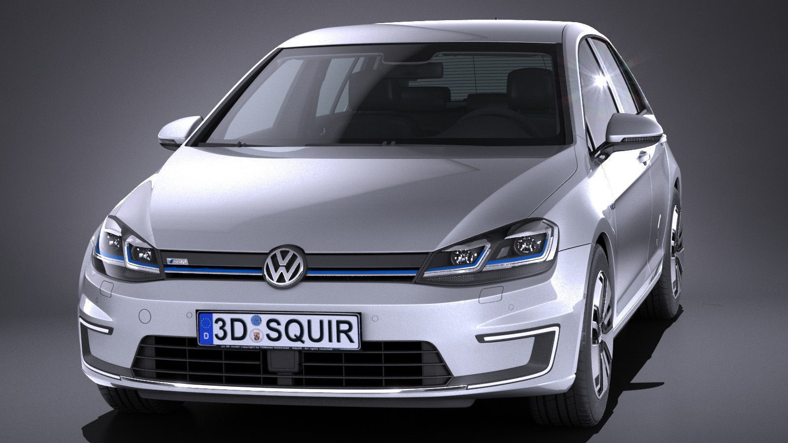 Volkswagen e-Golf 2017 3D model_2