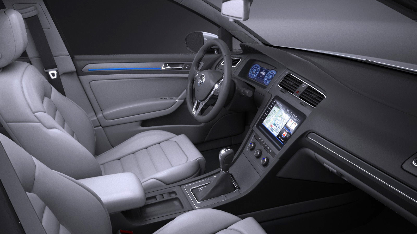 Volkswagen e-Golf 2017 3D model_9