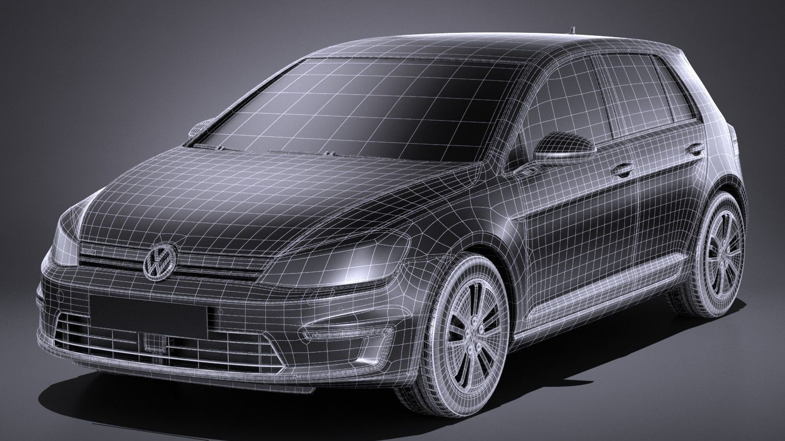 Volkswagen e-Golf 2017 3D model_18