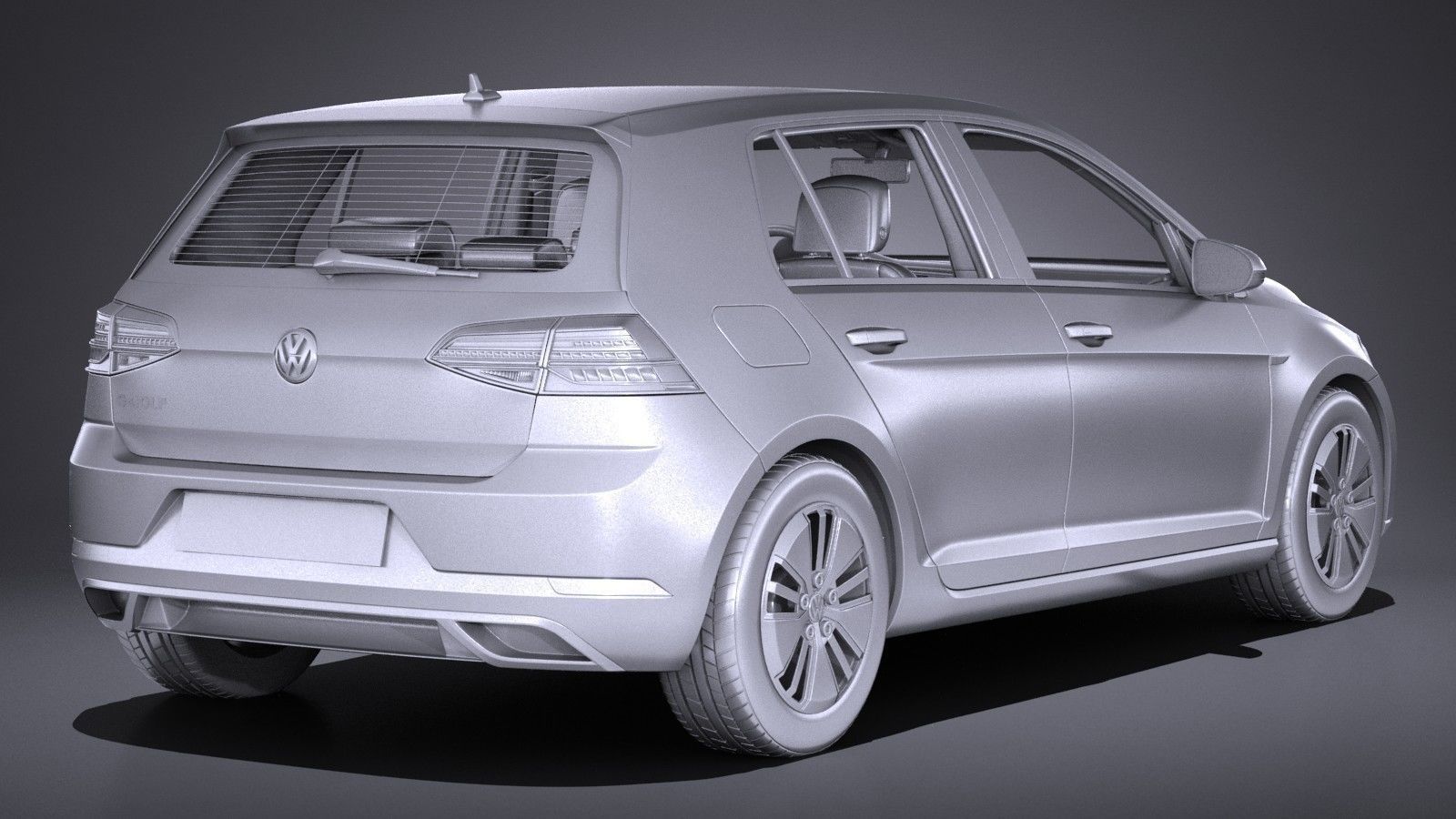 Volkswagen e-Golf 2017 3D model_14