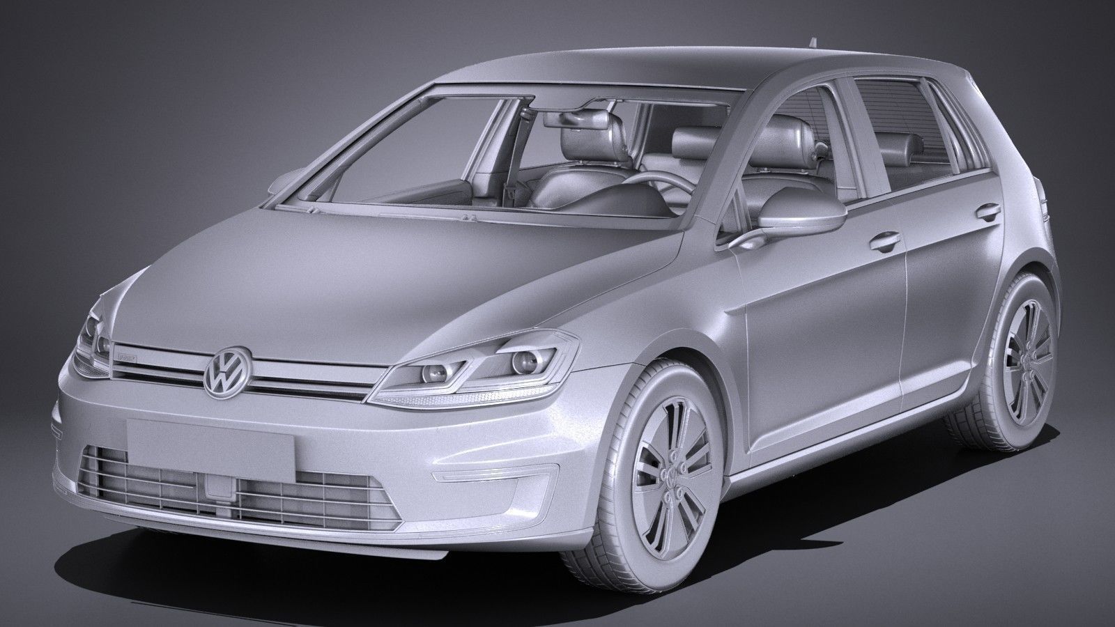 Volkswagen e-Golf 2017 3D model_12