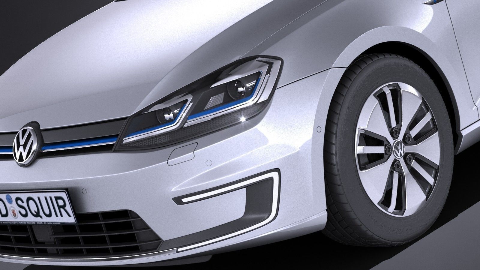 Volkswagen e-Golf 2017 3D model_3