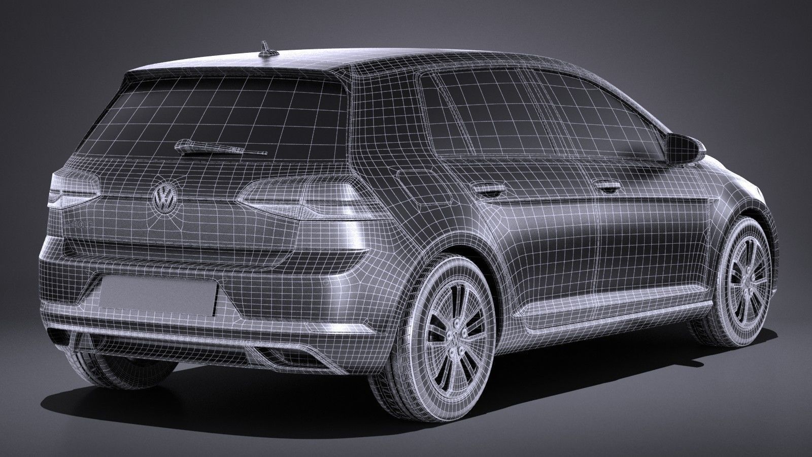 Volkswagen e-Golf 2017 3D model_17
