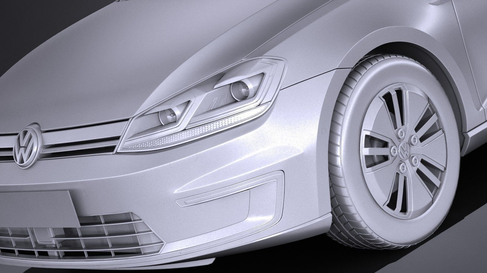 Volkswagen e-Golf 2017 3D model_13
