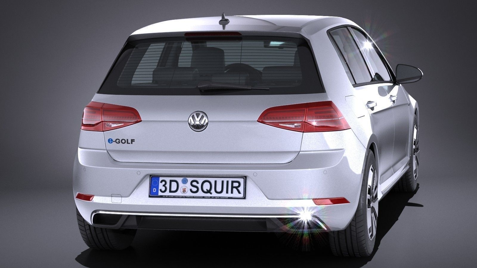 Volkswagen e-Golf 2017 3D model_4