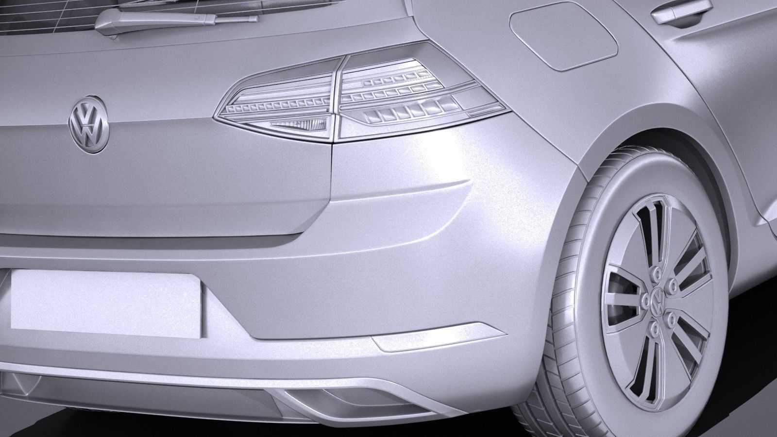 Volkswagen e-Golf 2017 3D model_15