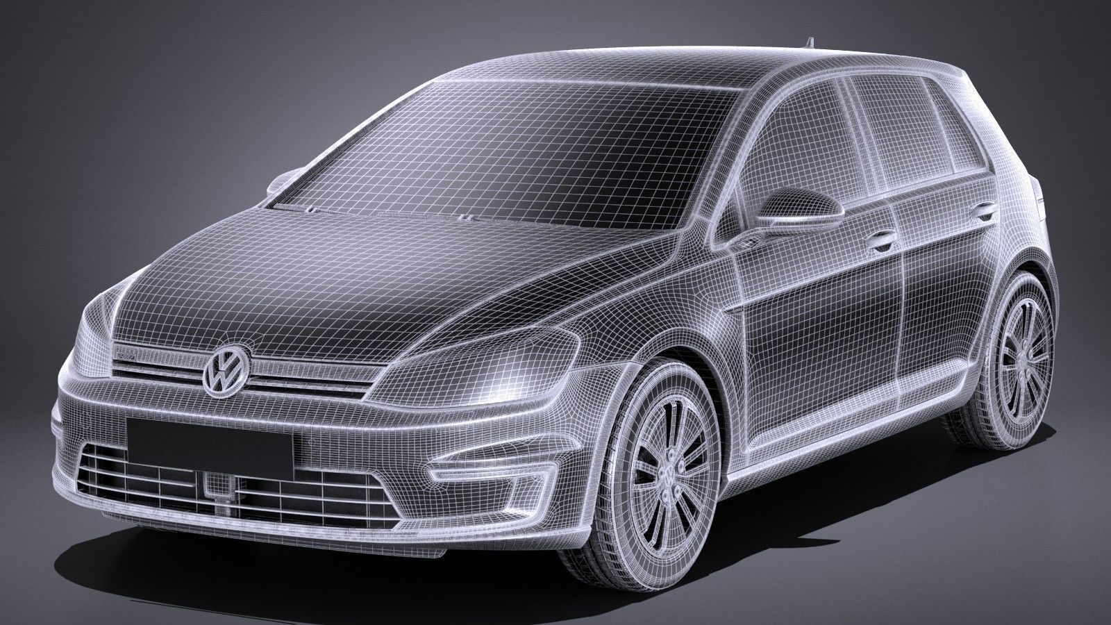Volkswagen e-Golf 2017 3D model_16