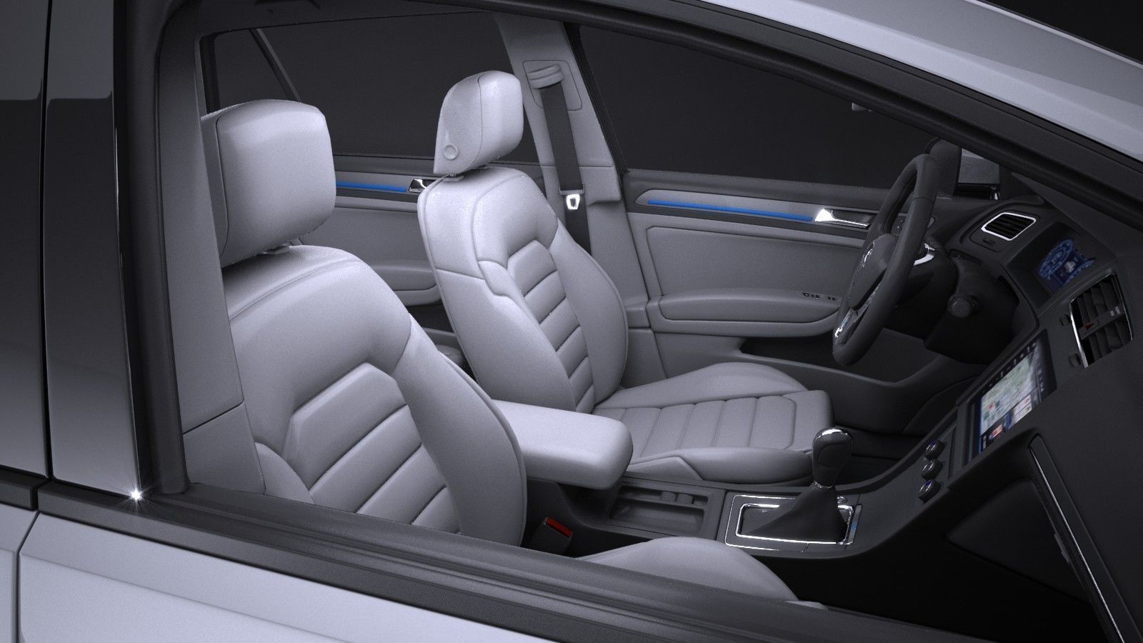 Volkswagen e-Golf 2017 3D model_11