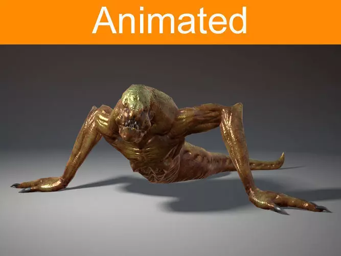 Creature Creepy Low-poly 3D model_0