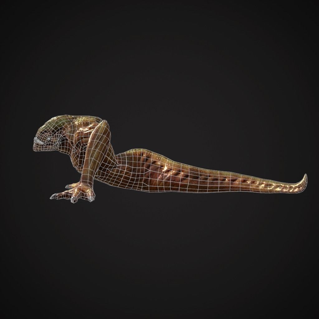 Creature Creepy Low-poly 3D model_5
