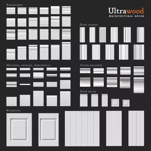 Ultrawood architectural decor 3D model_0