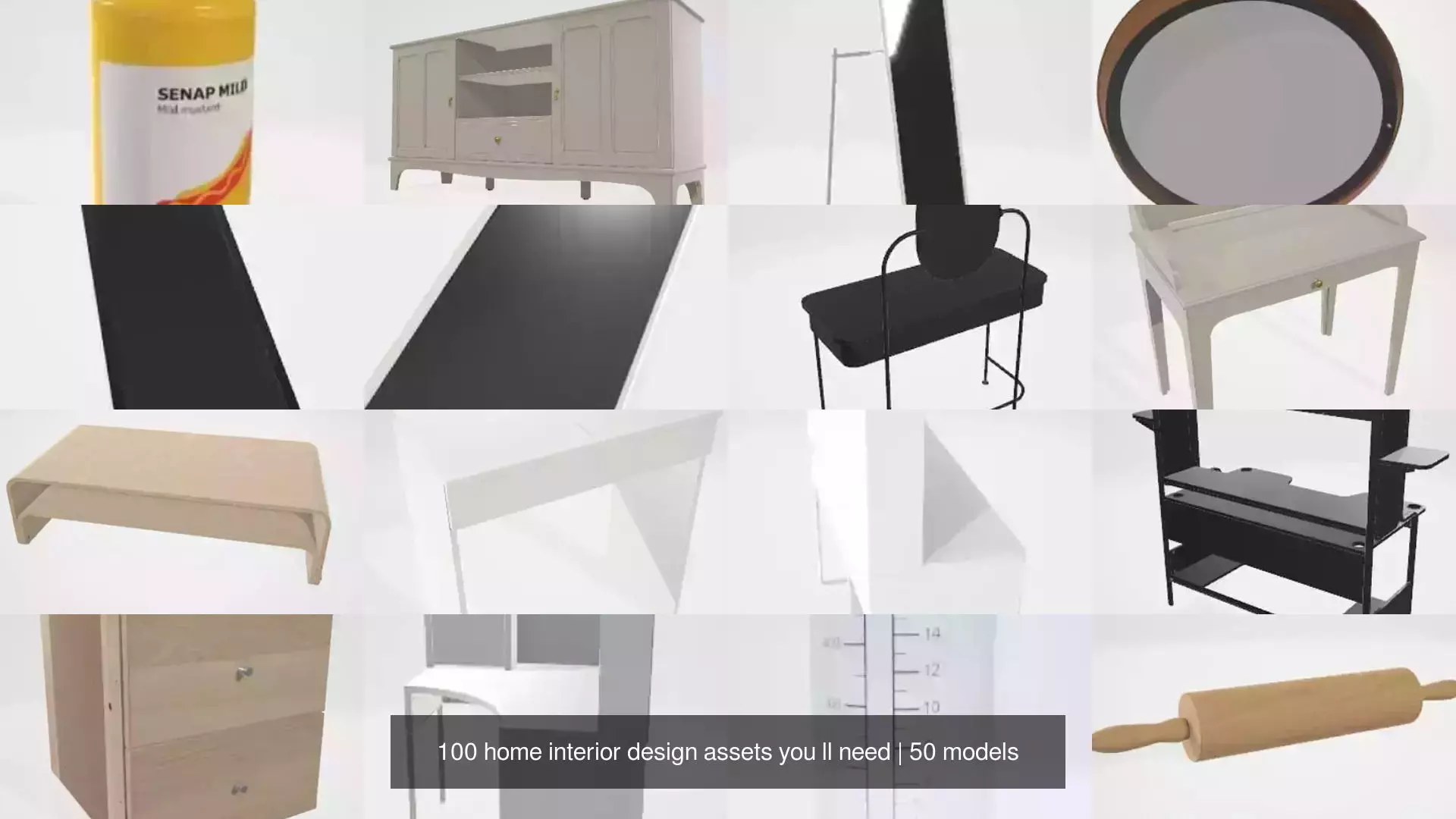 100 home interior design assets you ll need 3D Model Pack