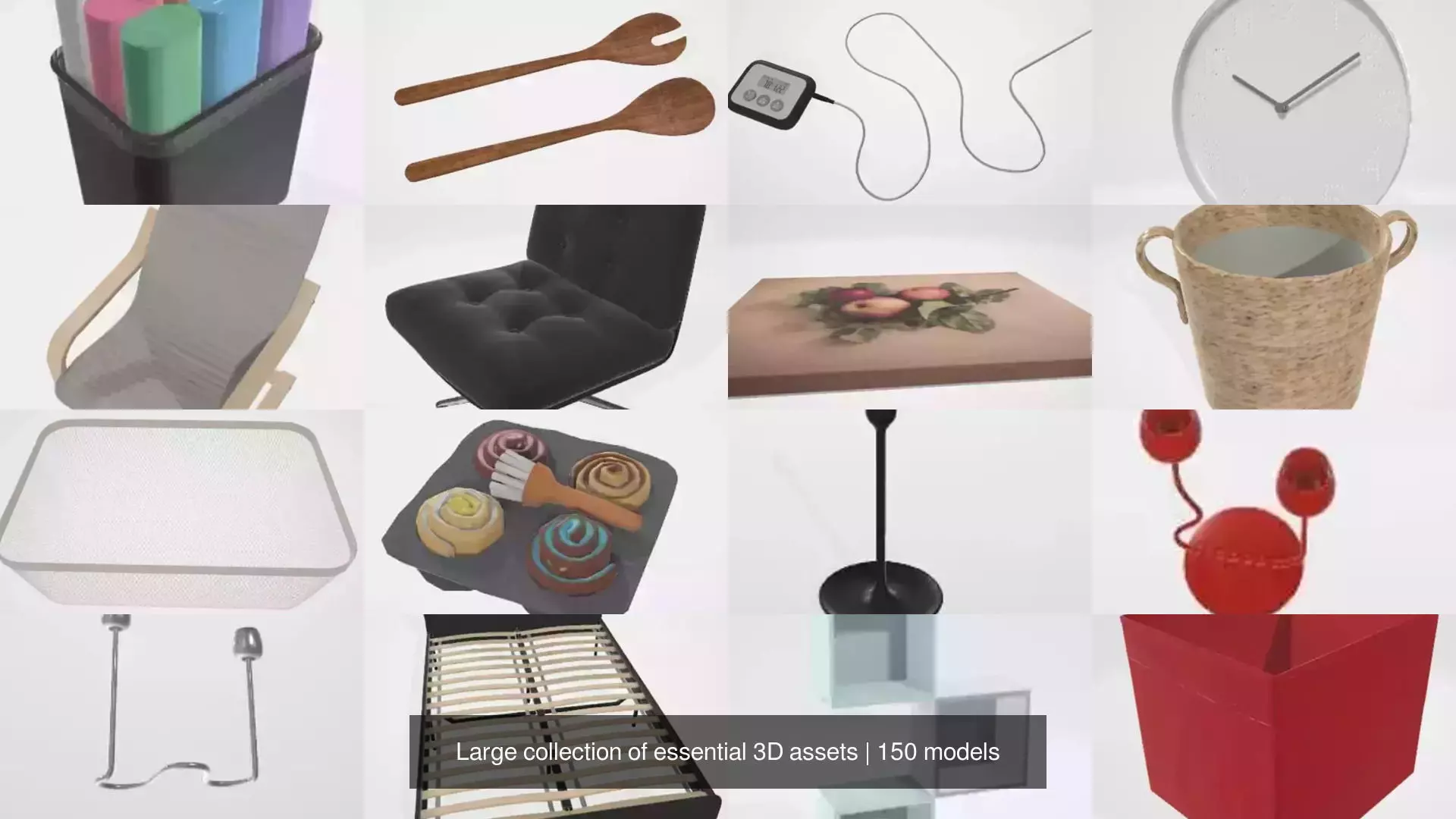 Large collection of essential 3D assets 3D Model Pack