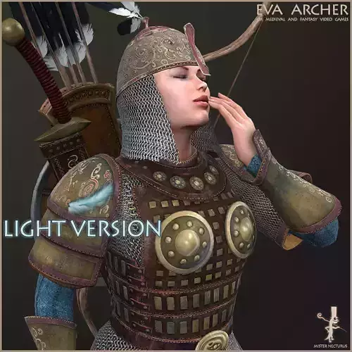 Eva Archer Light Version Low-poly 3D model