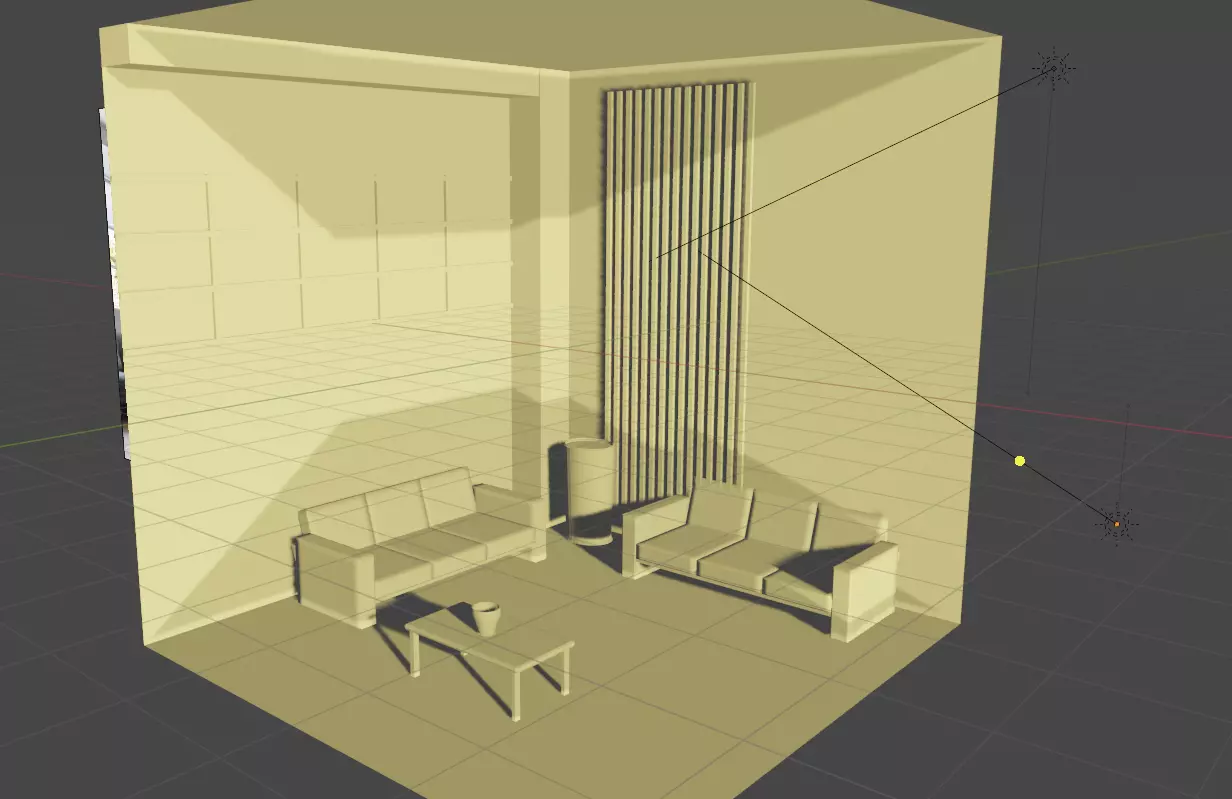 Smart Interior Design for Modern Living Space Light Comfort Low-poly 3D model