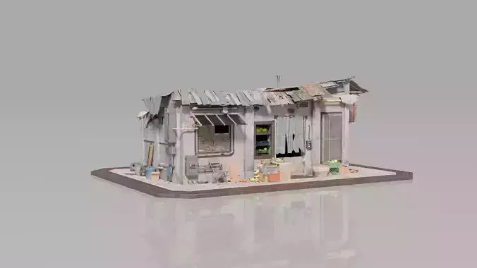 Neighborhood House Building 11 3D model 2