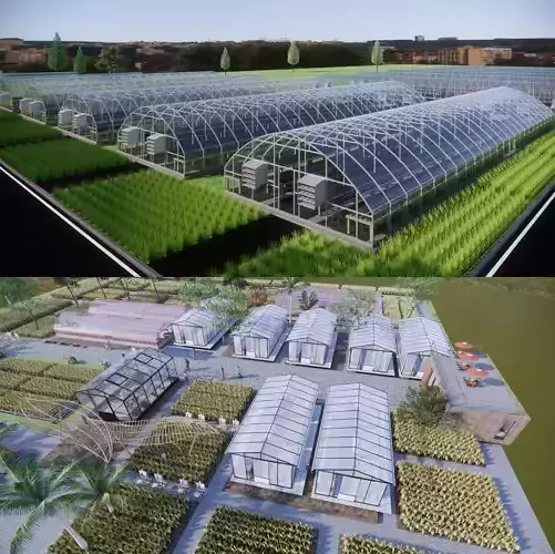 Agricultural Greenhouse Tent Frame -B4 3D model