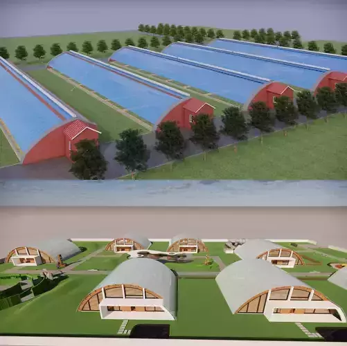 Agricultural Greenhouse Tent Frame -B2 3D model