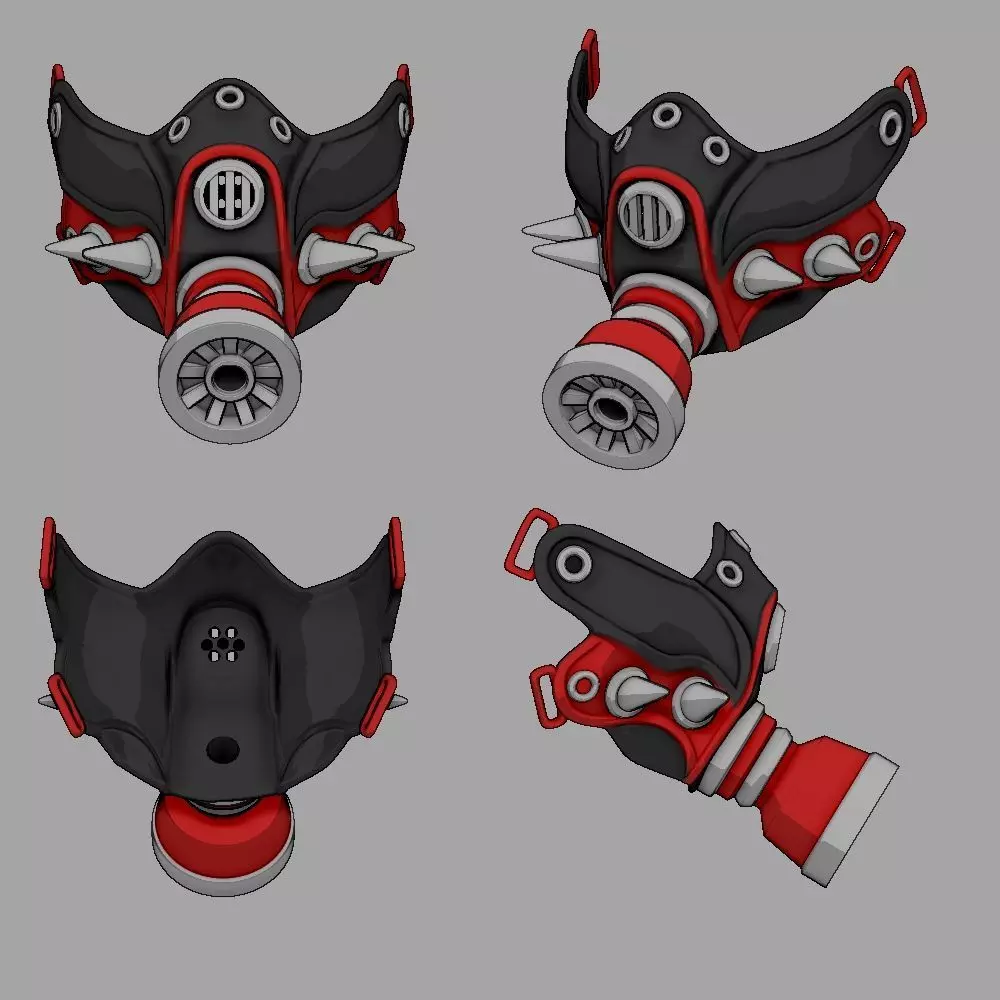 Gachiakuta Rudo Half Mask Cosplay 3D print model