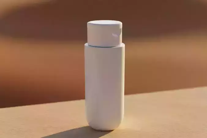 Versatile White Plastic Flip Top Bottle Model Cosmetic Packaging