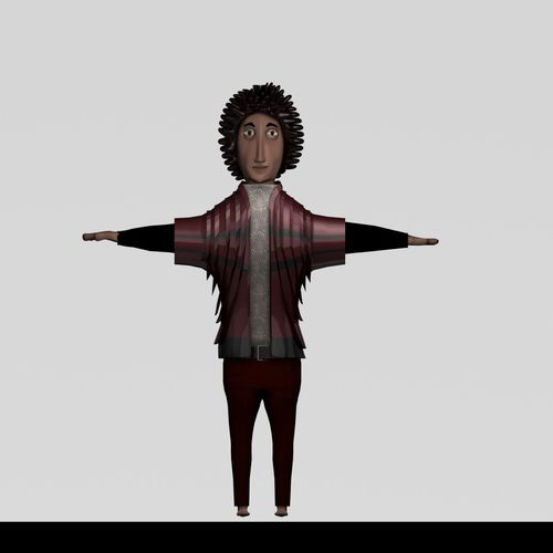  anime character  Low-poly 3D model