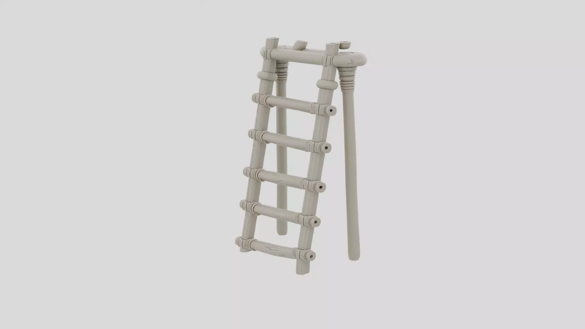 Fantasy Wooden Siege Ladder for 3D print 3D model