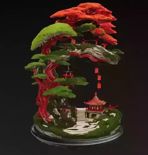 Bonsai Low-poly 3D model