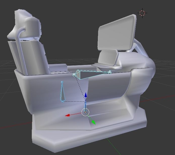 Futuristic control module Low-Poly Low-poly 3D model_12
