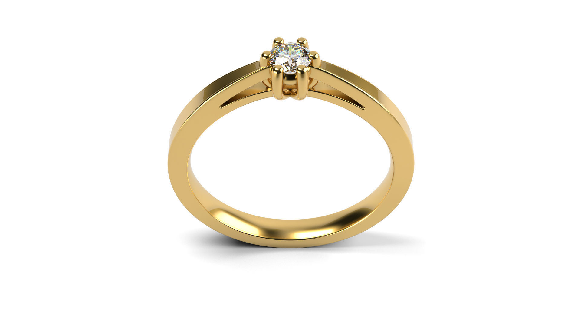 Engagement ring 23 ALL SIZES 3D print model_1